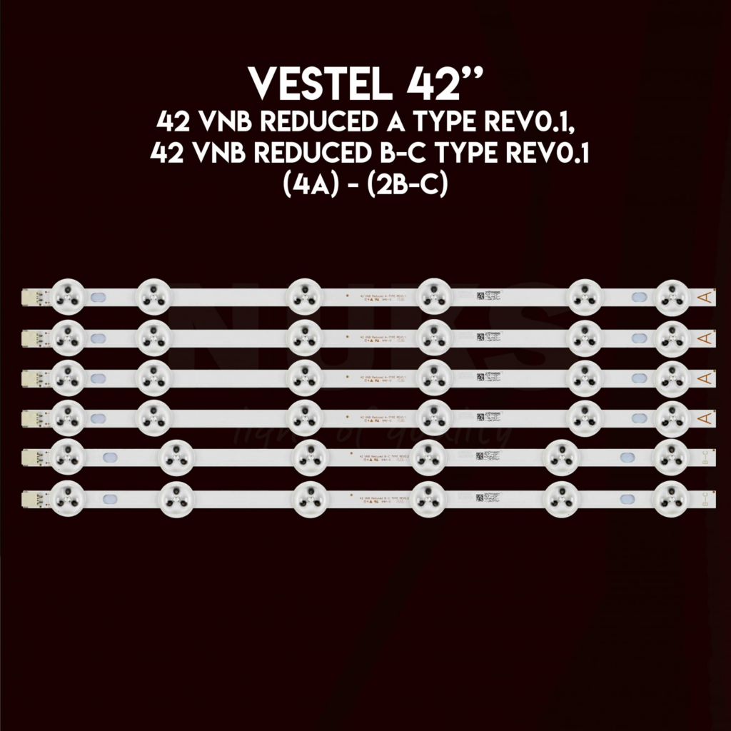 LED-подсветка для телевизоров 42" VESTEL— модель 42 VNB REDUCED A-TYPE REV0.1
