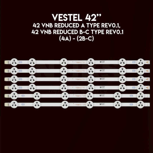 LED-подсветка для телевизоров 42" VESTEL— модель 42 VNB REDUCED A-TYPE REV0.1
