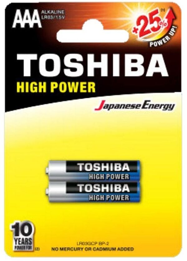 Toshiba AAA×2 надежные батарейки