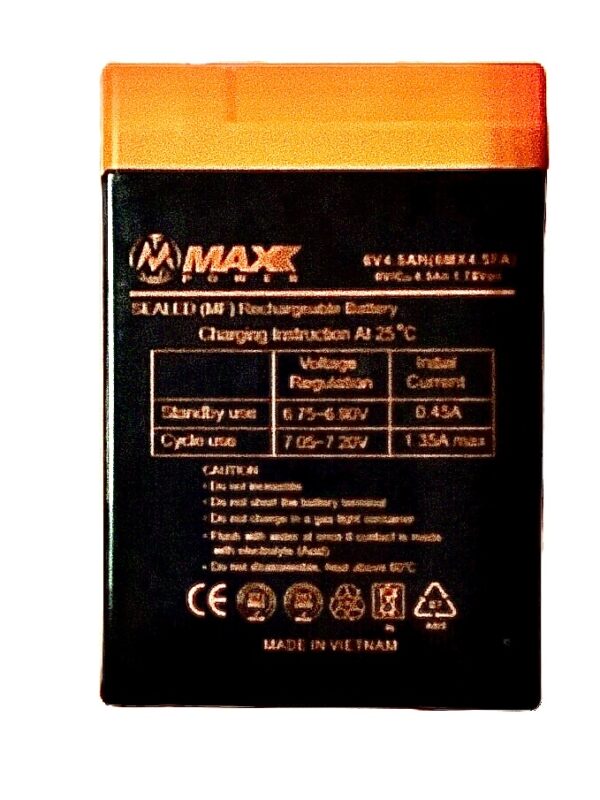 MAX POWER 6V 4,5Ah  мощная и компактная